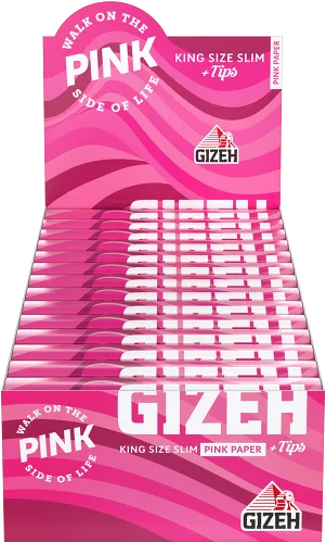 GIZEH Pink King Size Slim + Tips
